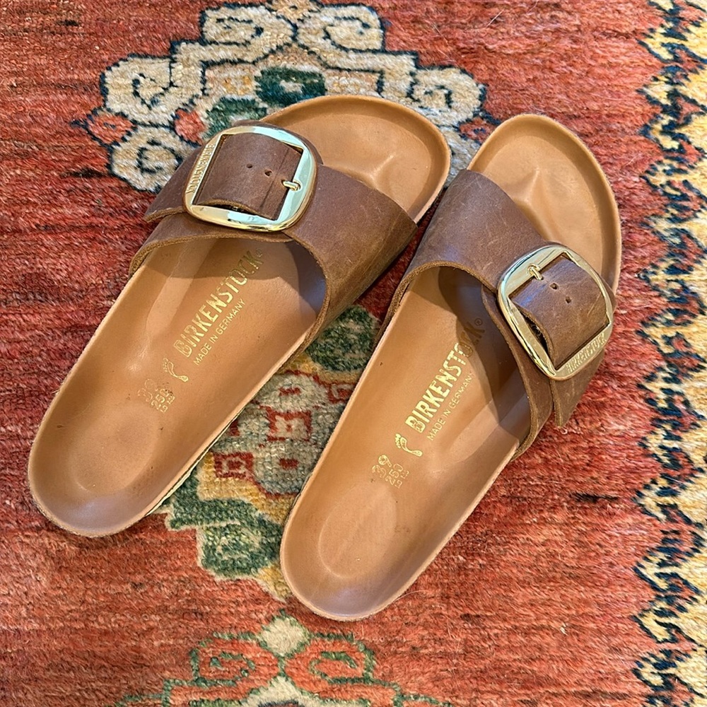 Birkenstock Madrid Sandal, big buckle, oiled leather